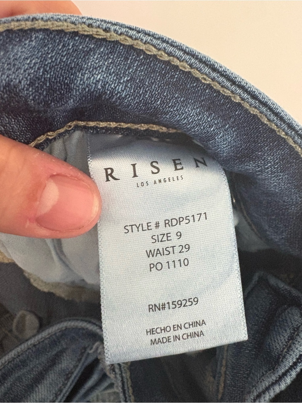 RISEN Distressed Straight Leg Ankle Comfort Stretch Blue Jeans Women’s size 29 - Picture 8 of 9
